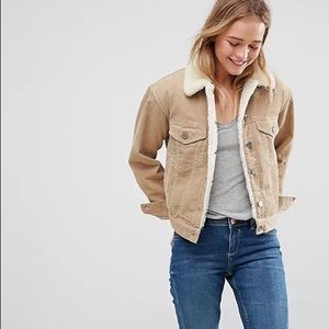 ASOS Sherpa-Lined Corduroy Jacket